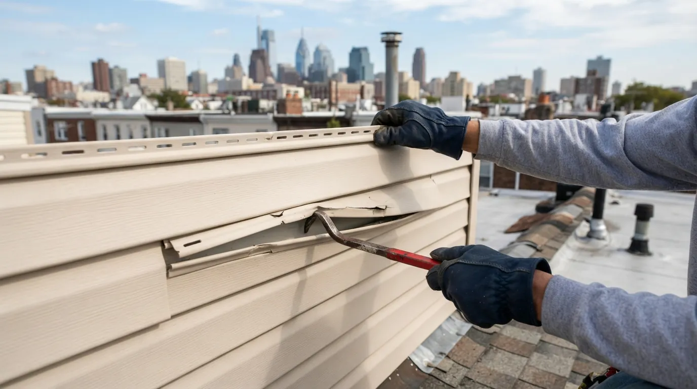 Zip tool releasing a vinyl siding panel
